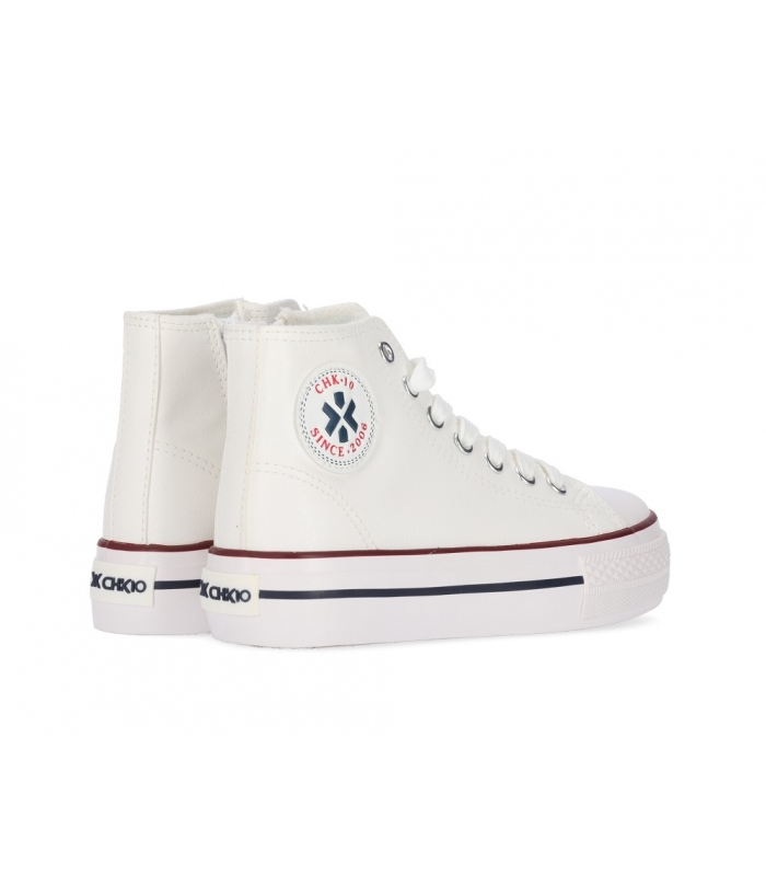 Zapatillas bota polipiel blanco Chika10