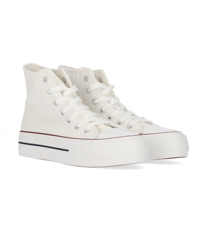 Bota polipiel blanca plataforma Chika10