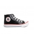 Bota polipiel negra cordones Chika10