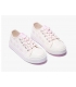 Zapatillas de lona blanco-fuxia margaritas Conguitos
