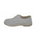 Zapato lino gris perla con cordones Atxa