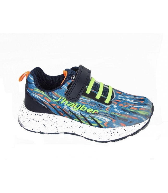 Deportivas marino-rayado fluor J'hayber