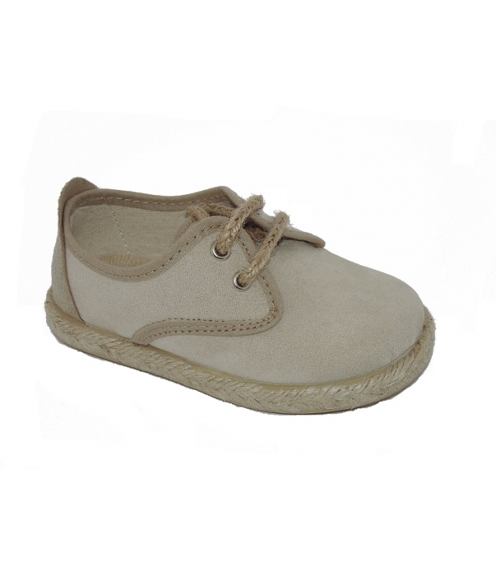 Lona suede crudo con esparto