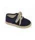 Blucher serraje-lino azul marino con esparto
