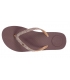 Chanclas marrón brillantina Isotoner