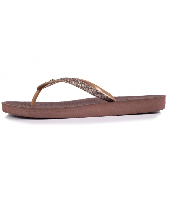 Chanclas marrón brillantina Isotoner