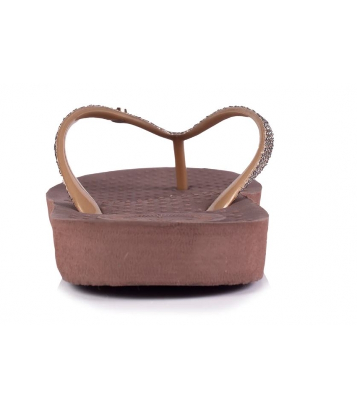 Chanclas marrón brillantina Isotoner