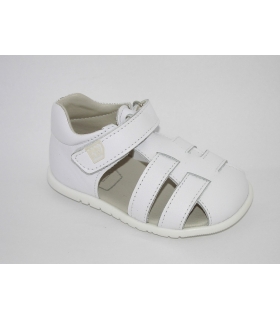 Sandalia tiras piel blanco PIRUFLEX