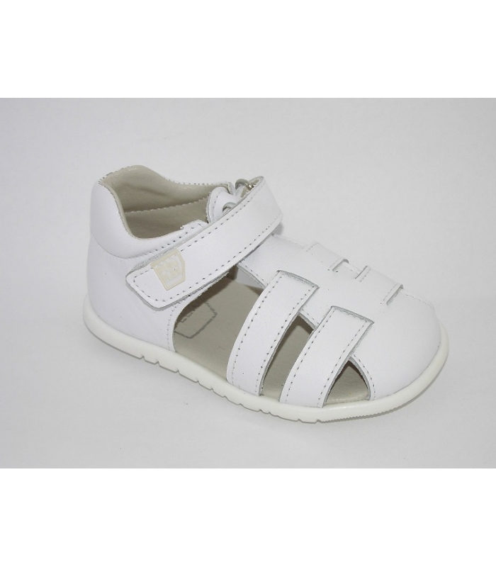 Sandalia tiras piel blanco PIRUFLEX