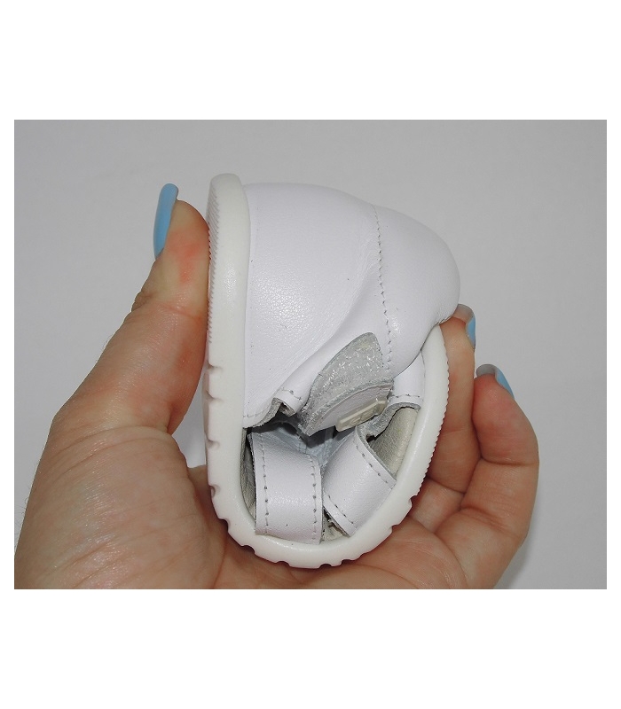 Sandalia tiras piel blanco PIRUFLEX