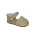 Menorquina piel-lino camel PIRUFLEX