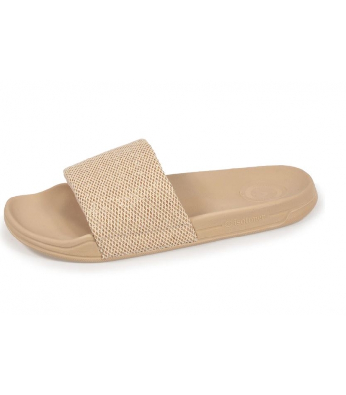 Chancla beige con brillo Isotoner