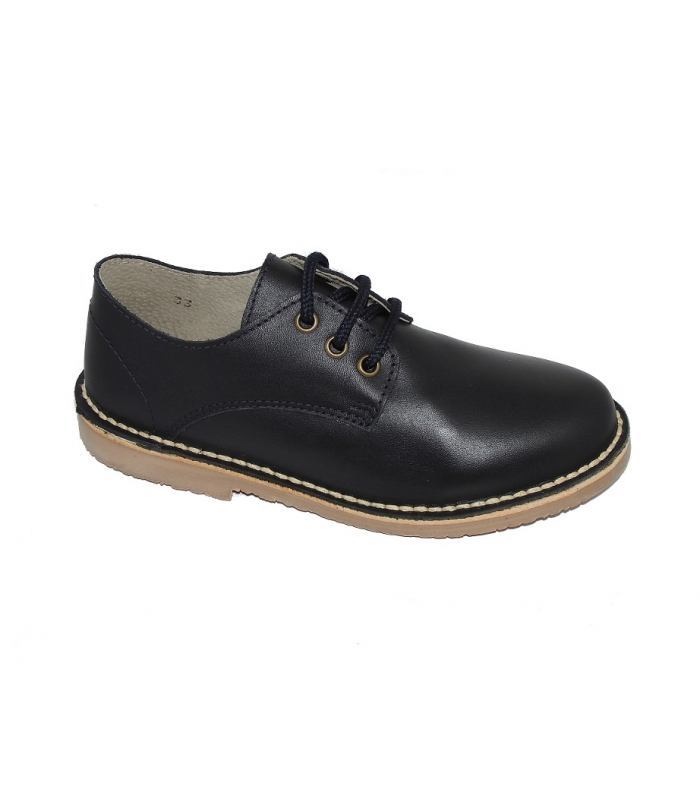 Zapato en piel azul marino ATXA