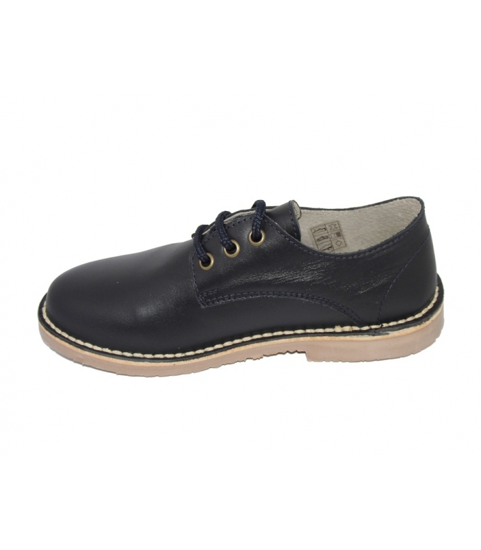 Zapato en piel azul marino ATXA