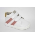 Deportiva abotinada blanco-rosa PIRUFLEX