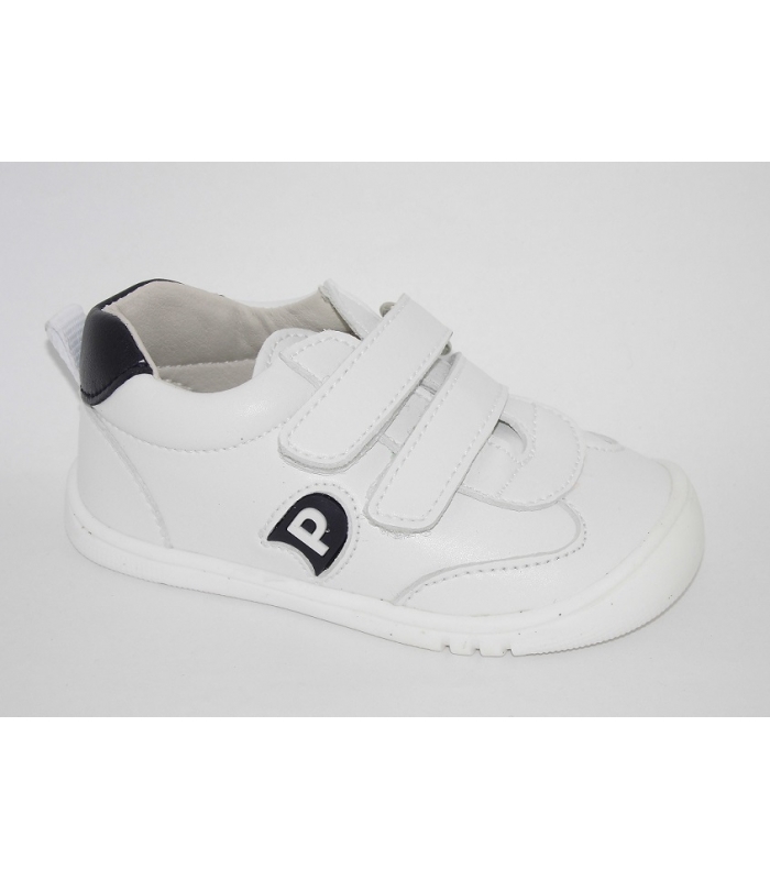 Deportivas micro blanco-marino PIRUFLEX