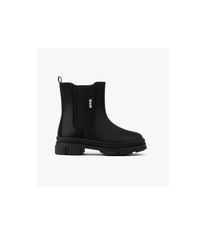 Botas napa negro con elástico B&W Conguitos