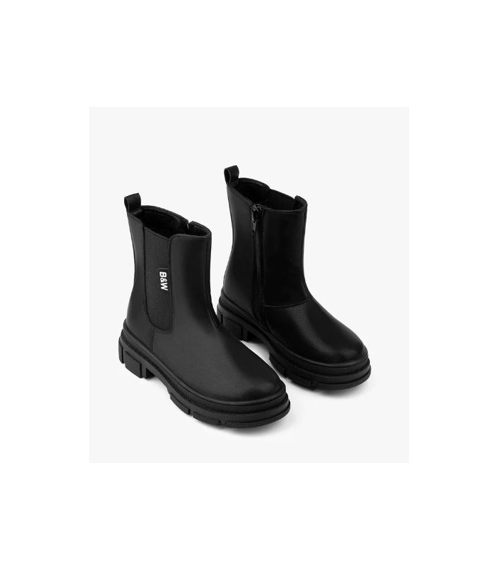 Botas napa negro con elástico B&W Conguitos