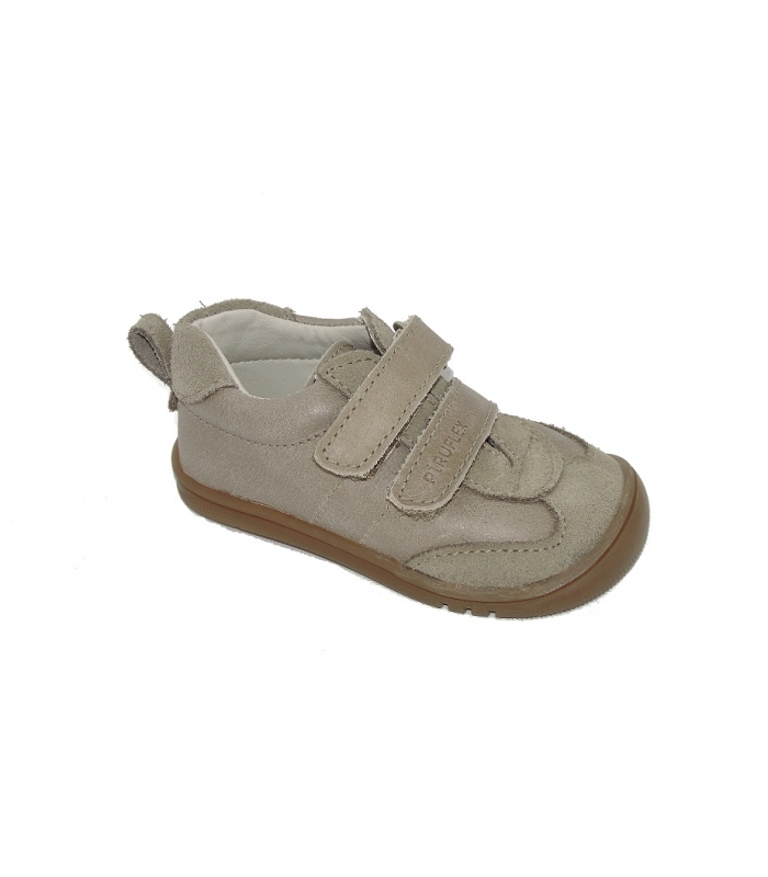 Zapato deportivo piel-serraje vison PIRUFLEX
