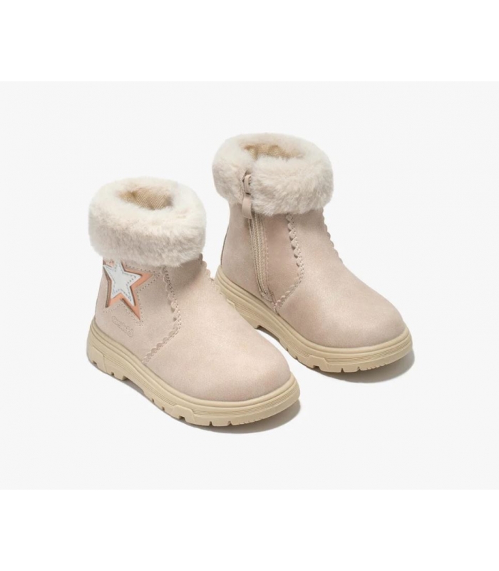 Botines beige estrella/pelo Conguitos