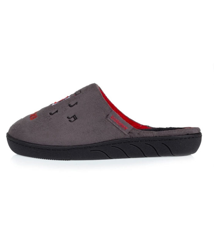 Zapatillas de casa gris música Isotoner
