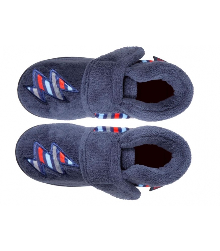 Zapatillas de casa azul marino rayo Isotoner