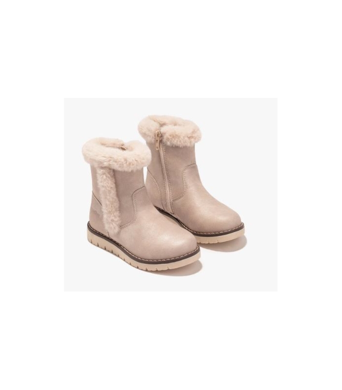 Botas napa beige con pelo Conguitos