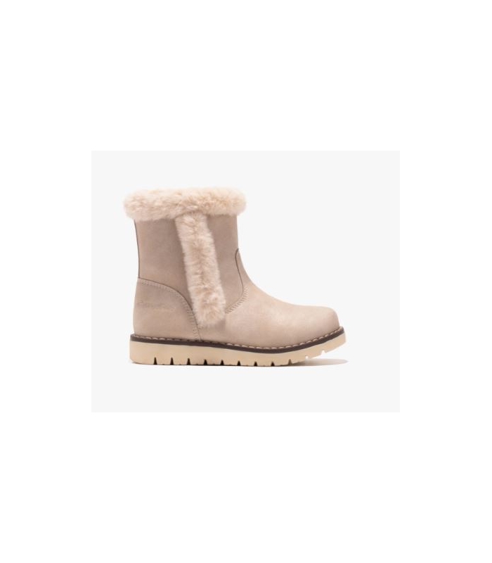 Botas napa beige con pelo Conguitos
