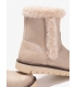 Botas napa beige con pelo Conguitos