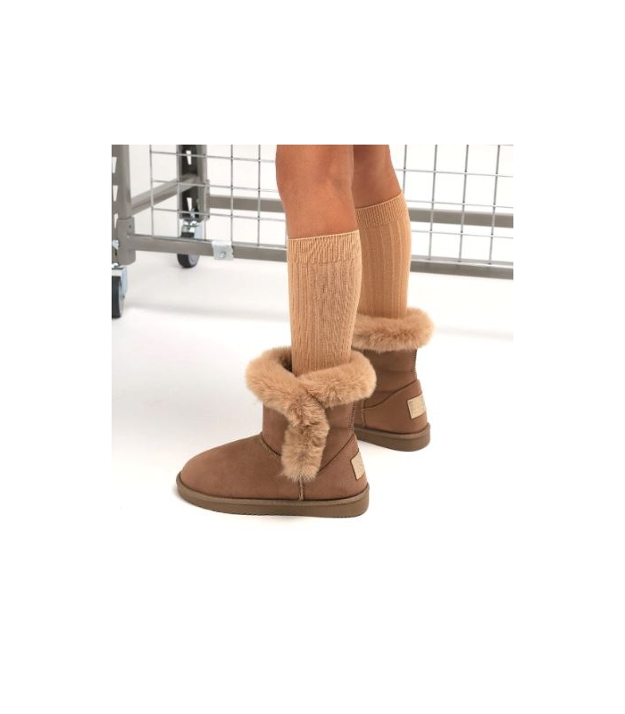Botas australianas pelo taupe B&W