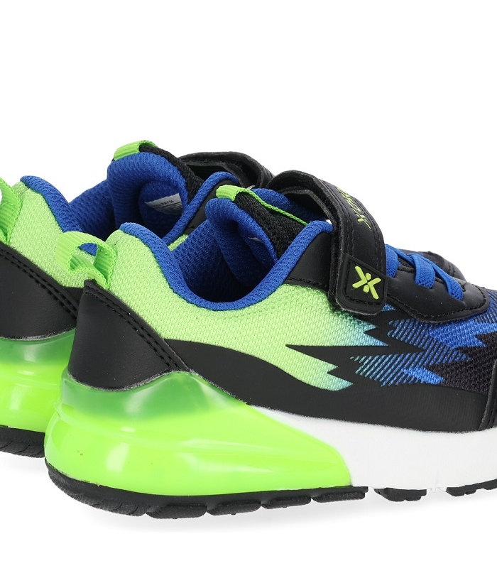 Zapatilla de luces negro-azul-verde Chika10