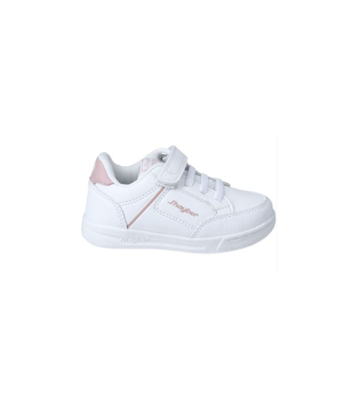 Deportiva básica blanco-rosa J'hayber