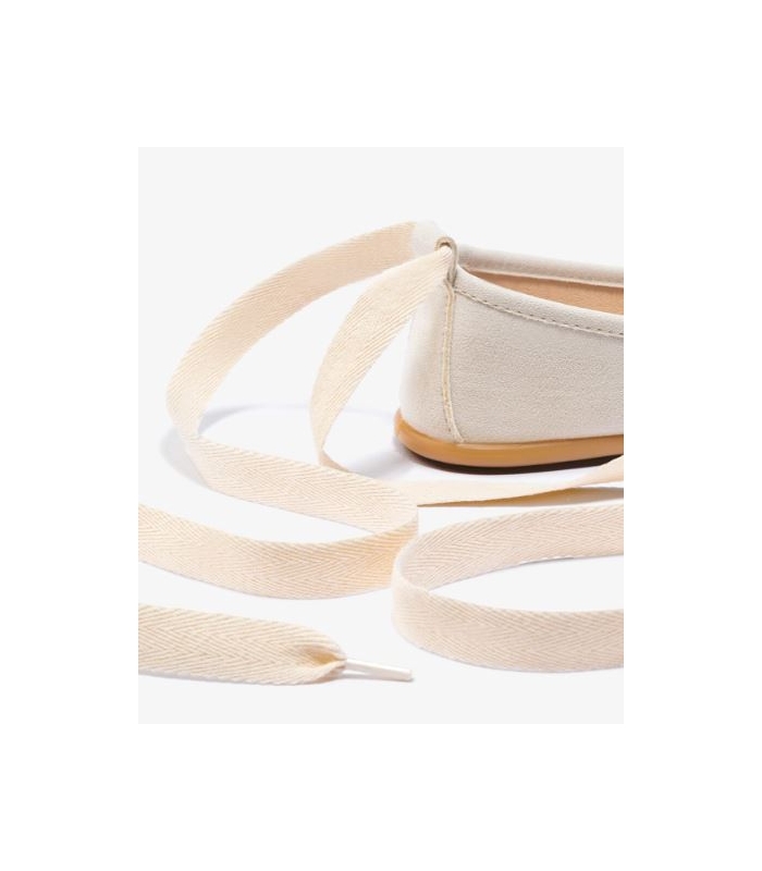 Bailarina ante beige con lazo Conguitos