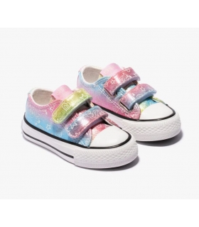 Zapatillas multicolor unicornio brillo oscuridad Conguitos
