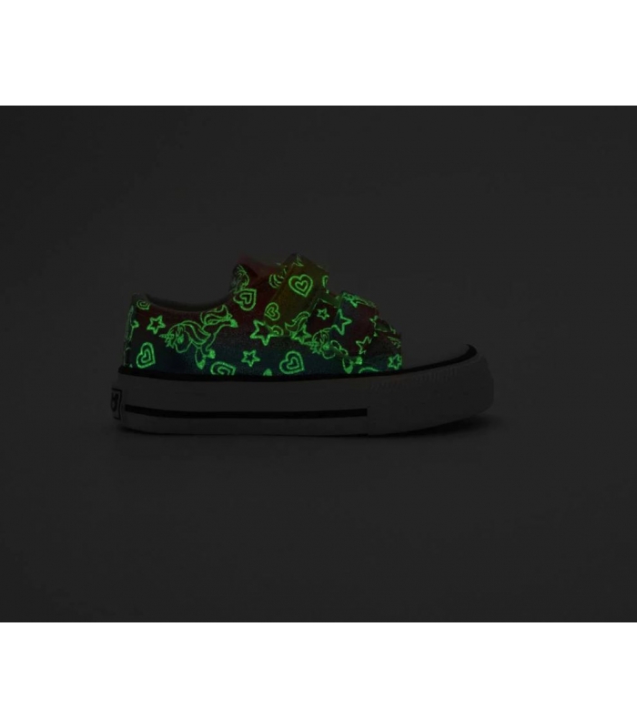 Zapatillas multicolor unicornio brillo oscuridad Conguitos