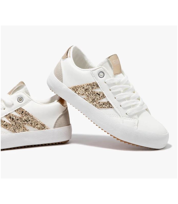 Zapatillas blanco-oro B&W Conguitos