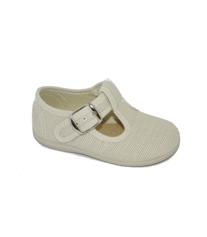 Zapatilla de lino hielo hebilla Vulpeques