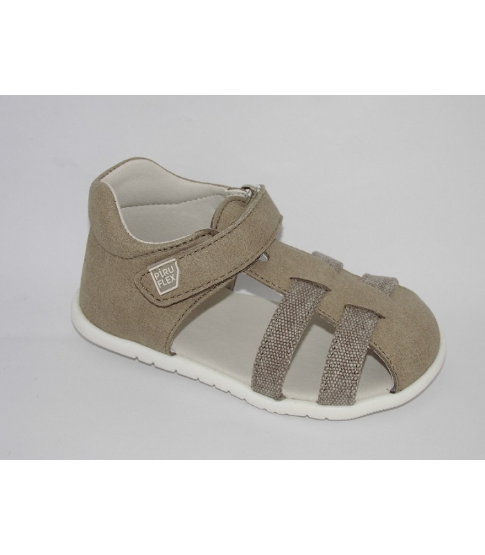 Sandalia lino-suede marrón RESPETUOSO PIRUFLEX