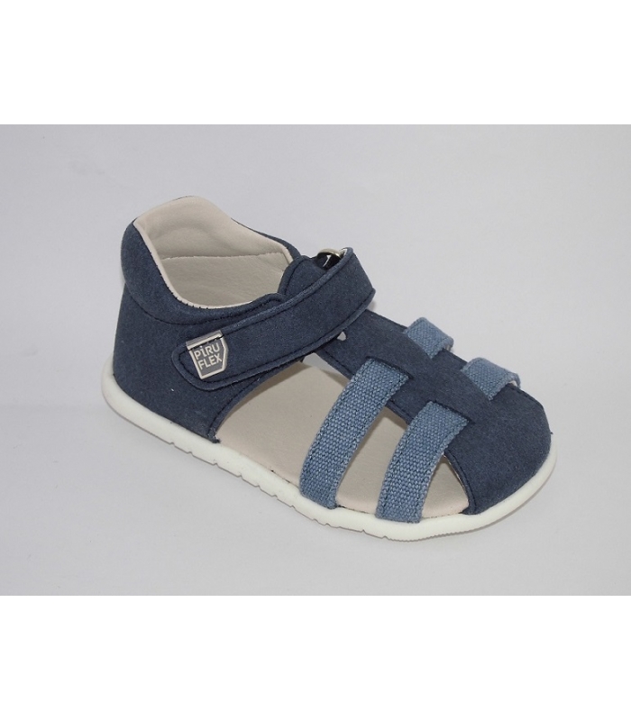 Sandalia lino-suede marino RESPETUOSO PIRUFLEX
