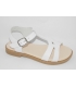 Sandalia piel blanco con tira Coquette