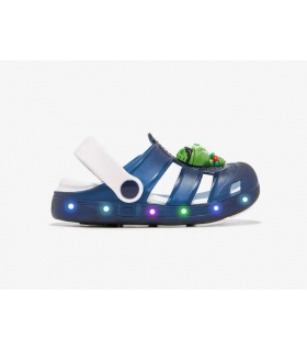 Zuecos de goma azul con luz Conguitos