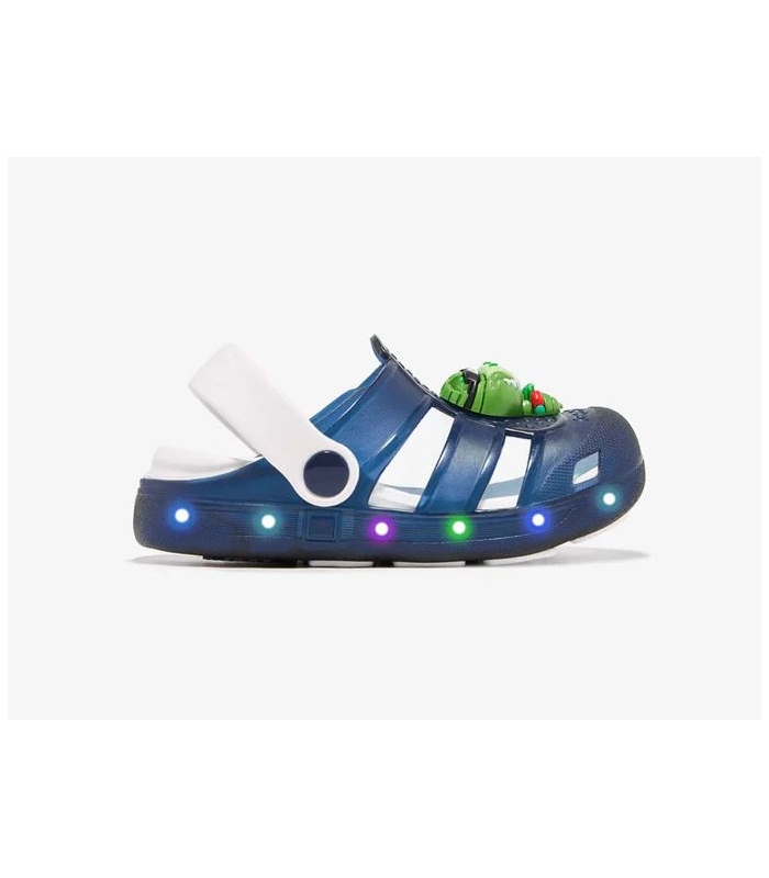 Zuecos de goma azul con luz Conguitos