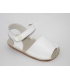 Menorquina piel blanco sin talón PIRUFLEX