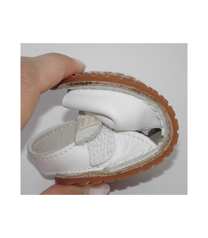 Menorquina piel blanco sin talón PIRUFLEX