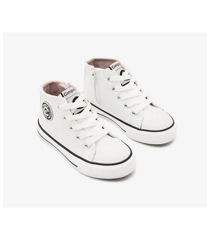 Zapatillas bota polipiel blanco unisex Conguitos