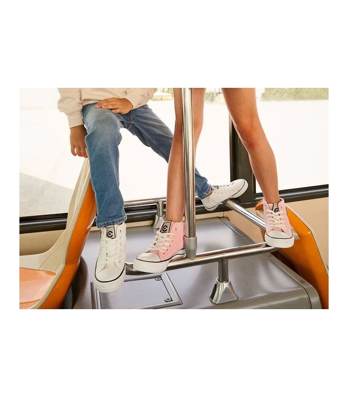 Zapatillas bota polipiel blanco unisex Conguitos