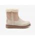 Bota brillo beige combinada con pelo Conguitos