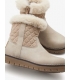 Bota brillo beige combinada con pelo Conguitos
