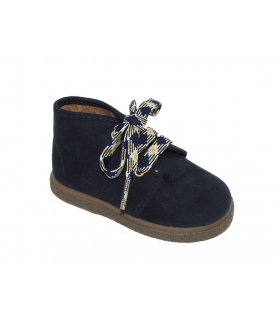 Bota ante azul marino con cordones