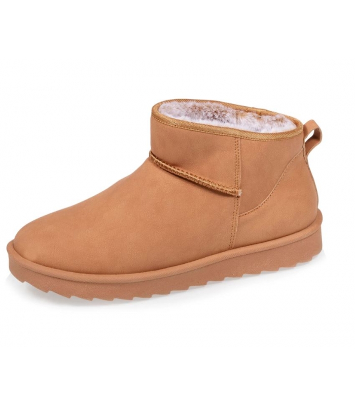 Botas bajas con pelo camel Isotoner